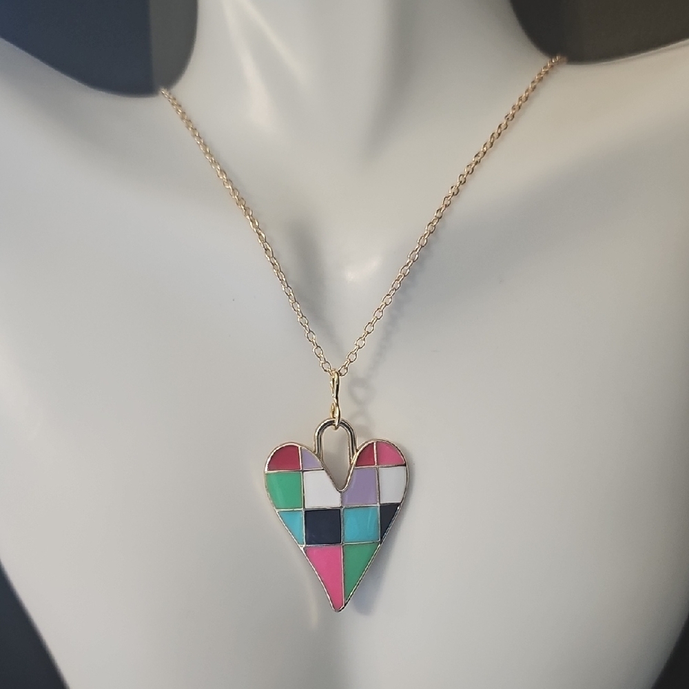 Hand Crafted Multicolor Heart Necklace